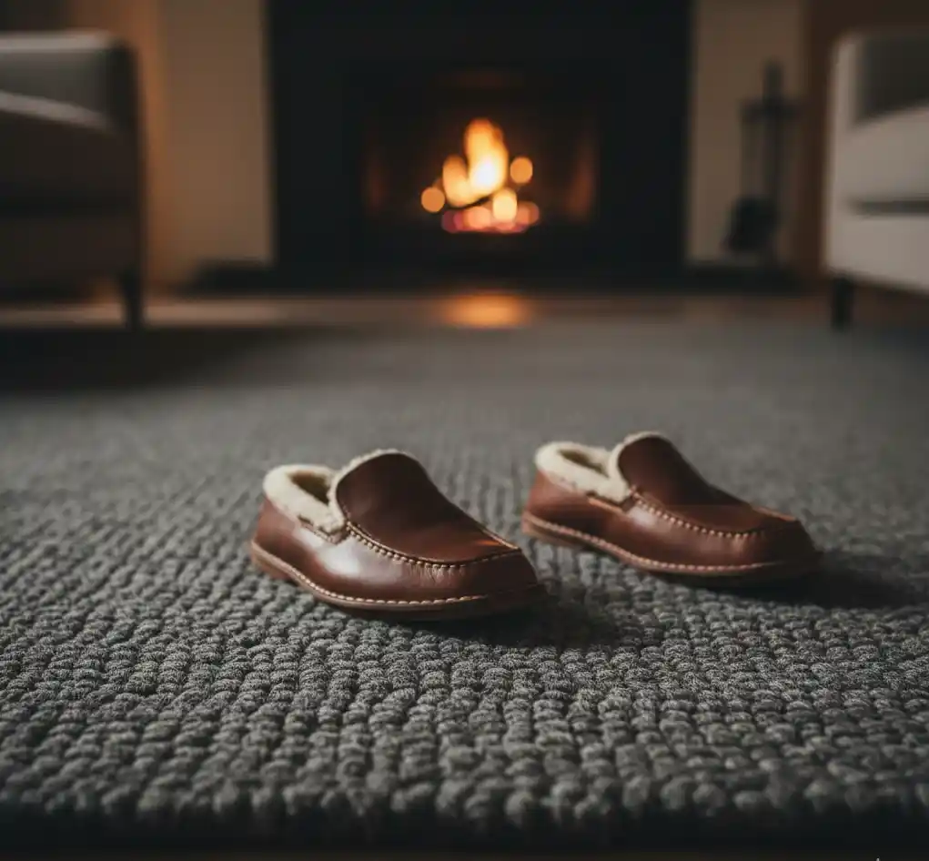 2 Luxurious cream wool carpet in a modern Dubai living room.