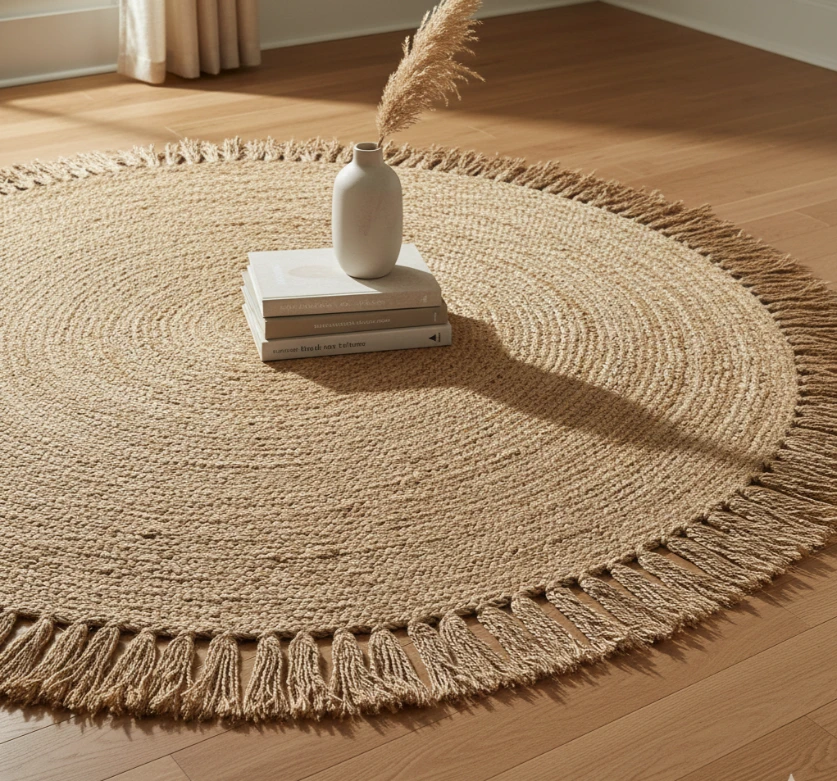 Durable Jute carpet for outdoor patio.