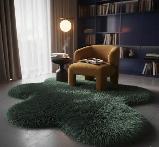 Soft faux-fur grey polyester