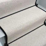 Plain Loop Dame Stair Runner with Black Wool