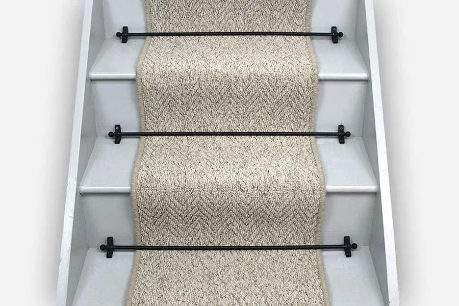 Country Herringbone Berber Stair
